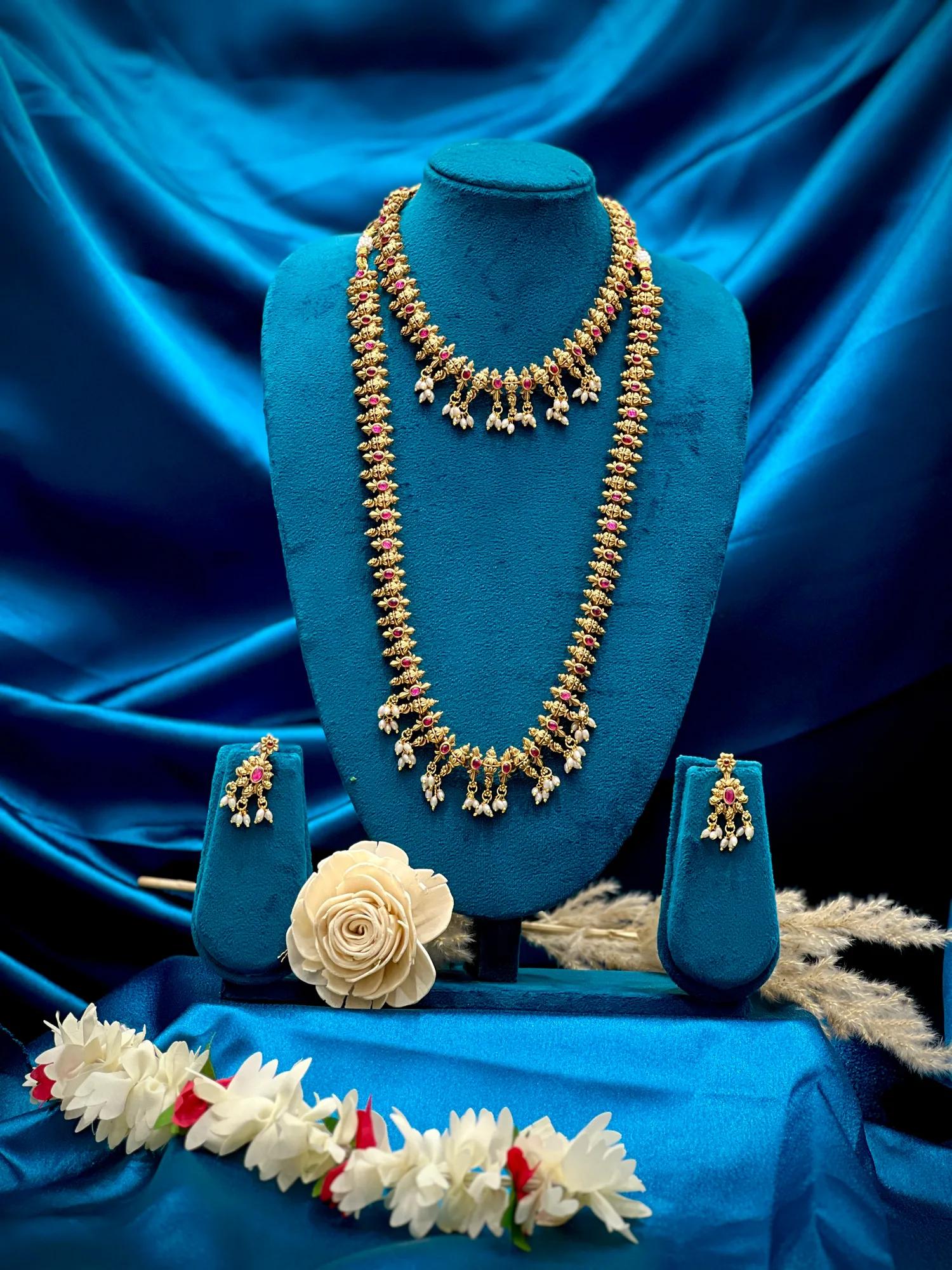 Matt multistones beeds rounds pand patti mangalsutra