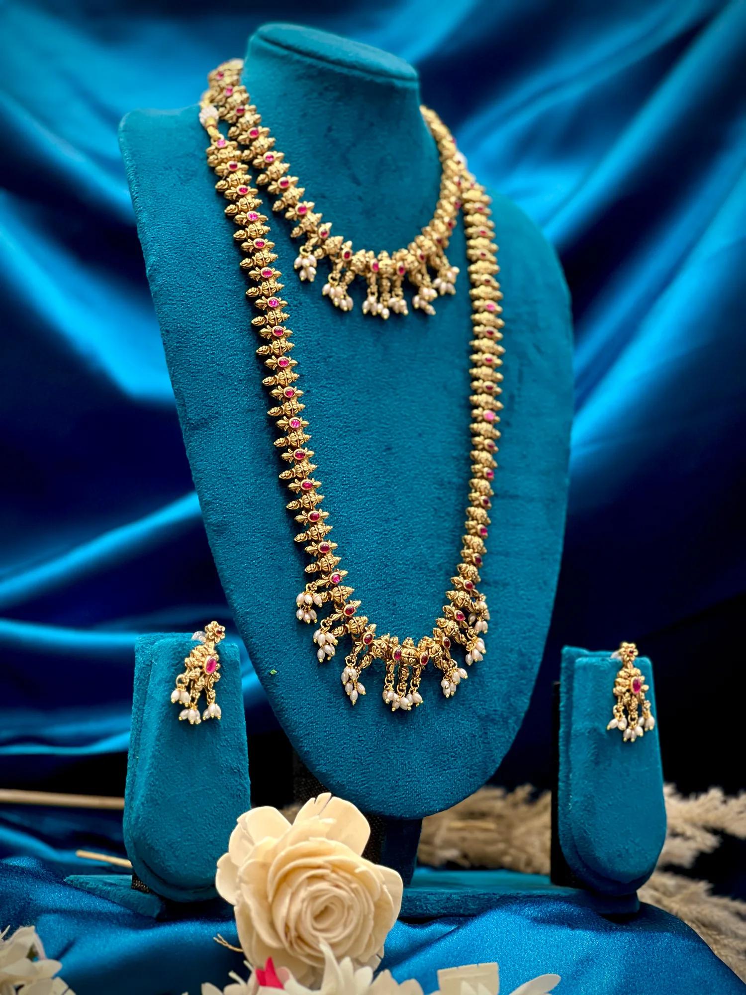 Matt multistones beeds rounds pand patti mangalsutra — Image 3