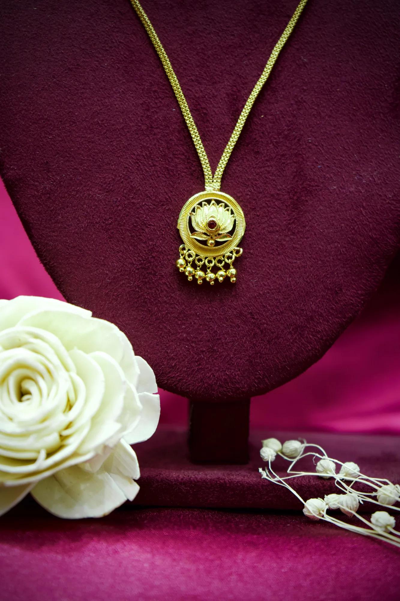 Traditional Lakshmi Coin Pendant Necklace