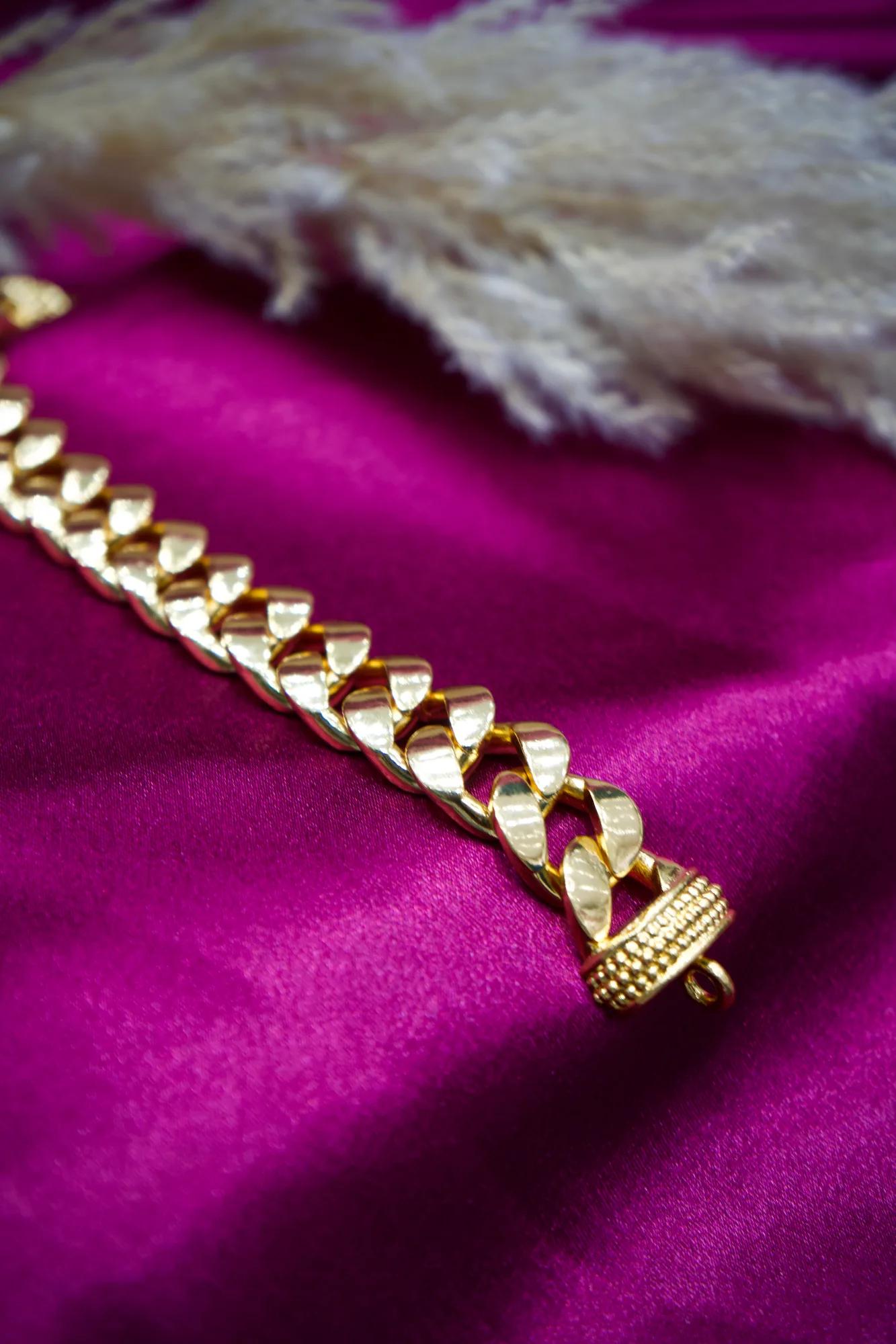 Luxury Cuban Link Gold-Tone Bracelet