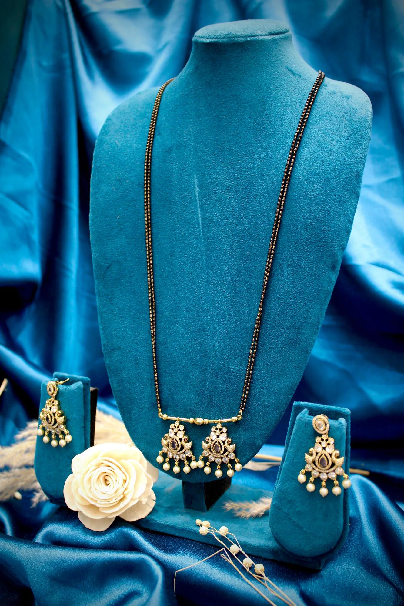 Pearl Drop Victorian Mangalsutra Set