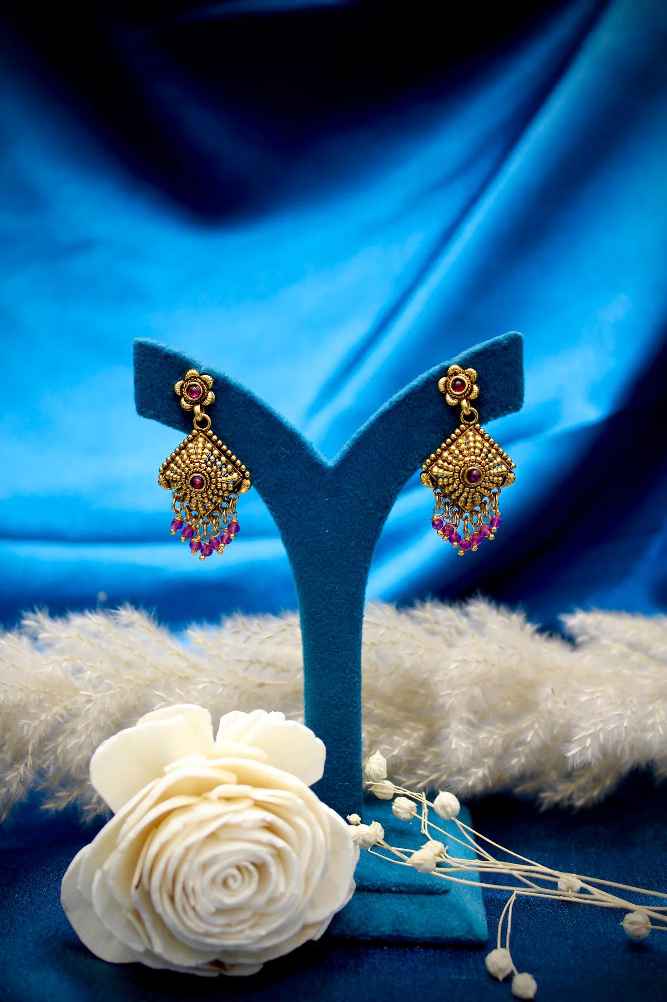 Royal Antique Temple Pendant Mangalsutra Set