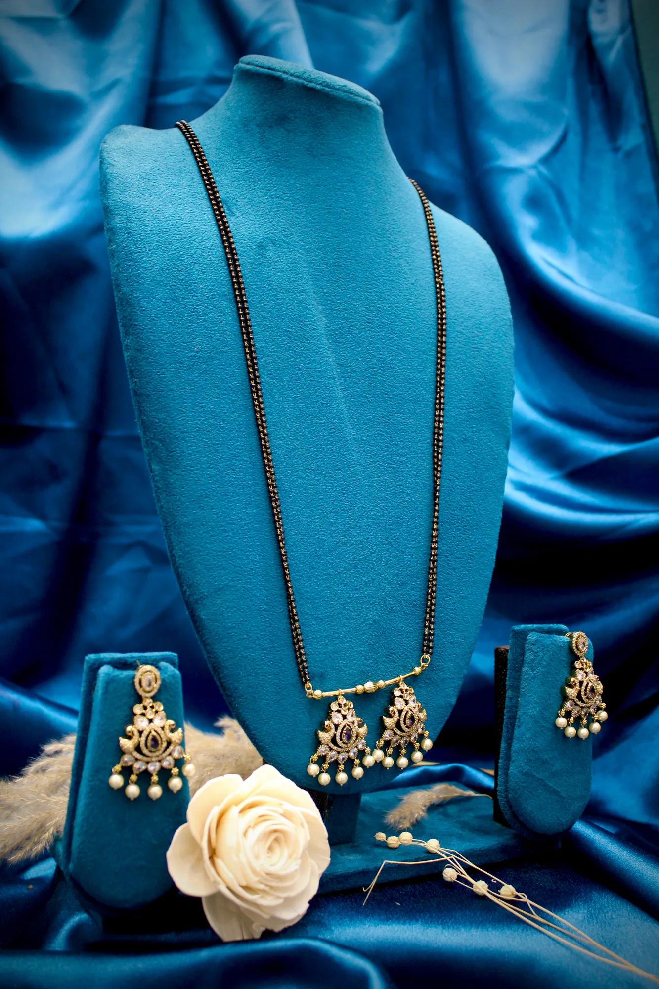 Pearl Drop Victorian Mangalsutra Set