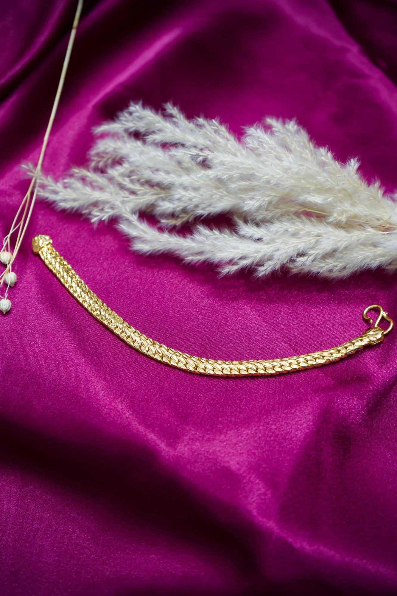 Premium Gold-Tone Flat Cuban Link Bracelet