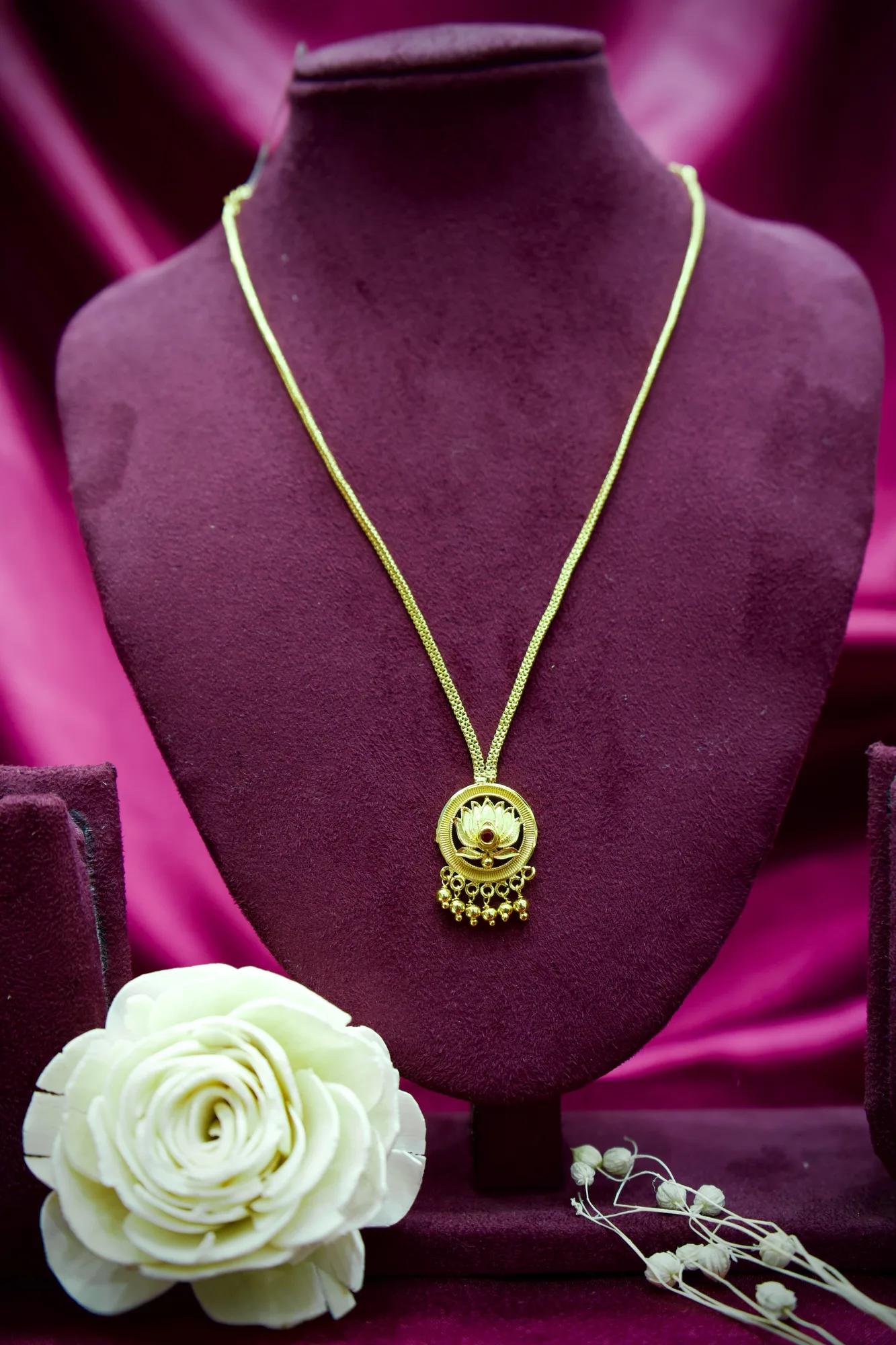 Traditional Lakshmi Coin Pendant Necklace