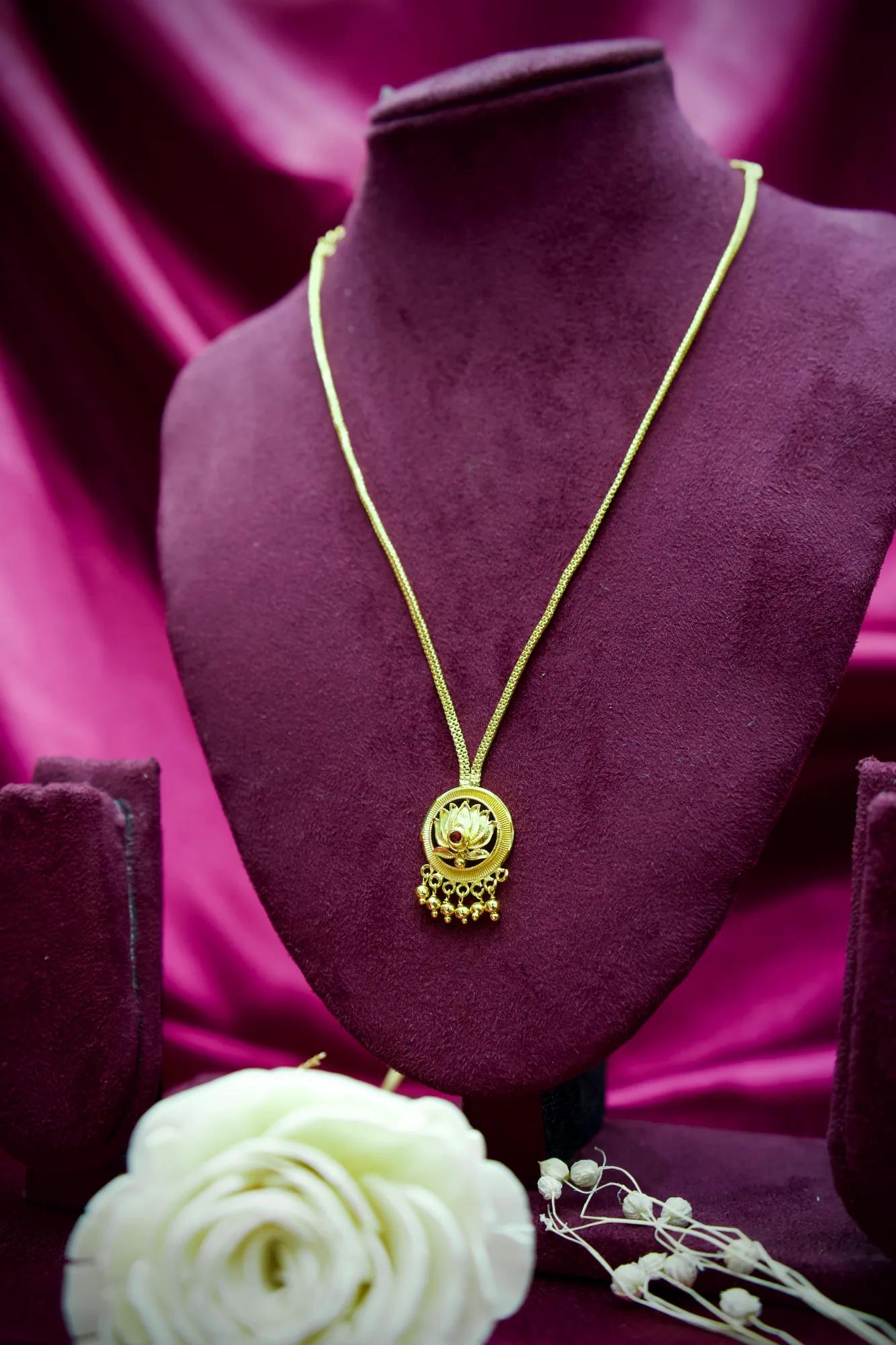 Traditional Lakshmi Coin Pendant Necklace