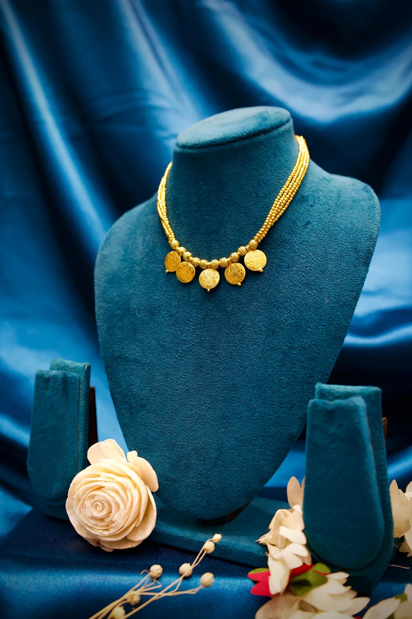 Traditional Coin Charm Multi-Strand Necklace