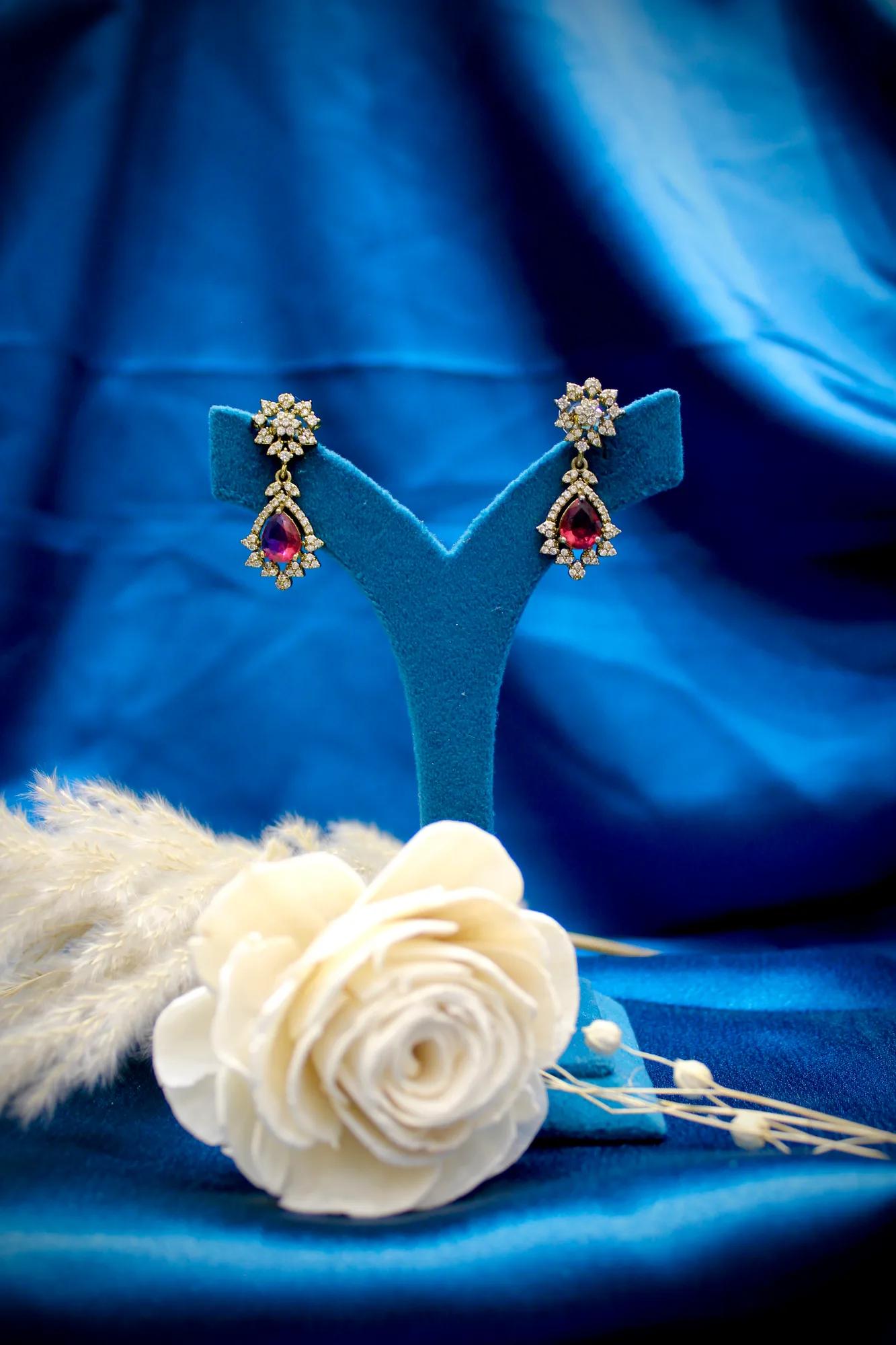 Victorian Ruby Teardrop Mangalsutra Set