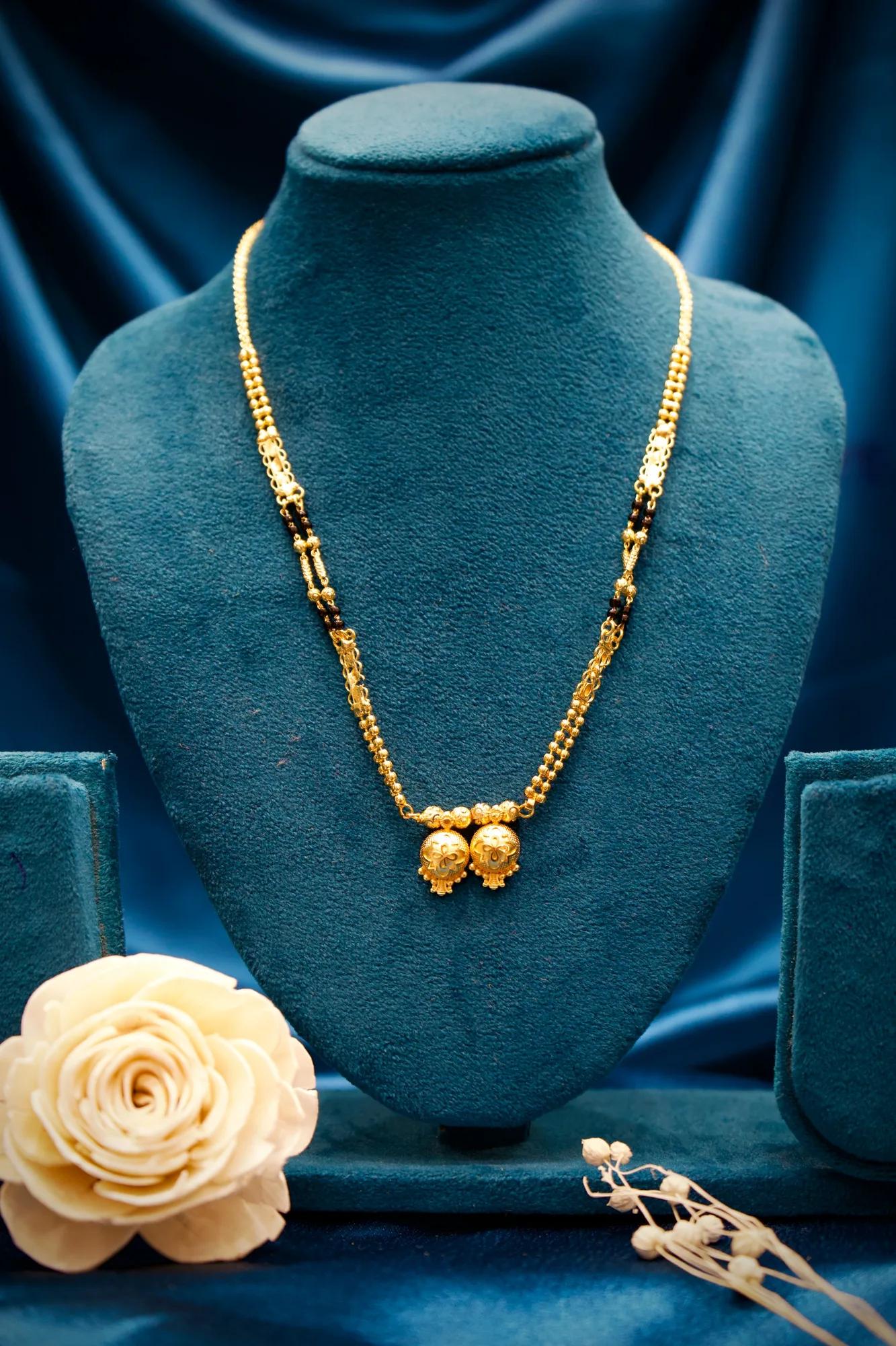 Traditional Twin Floral Charm Mangalsutra