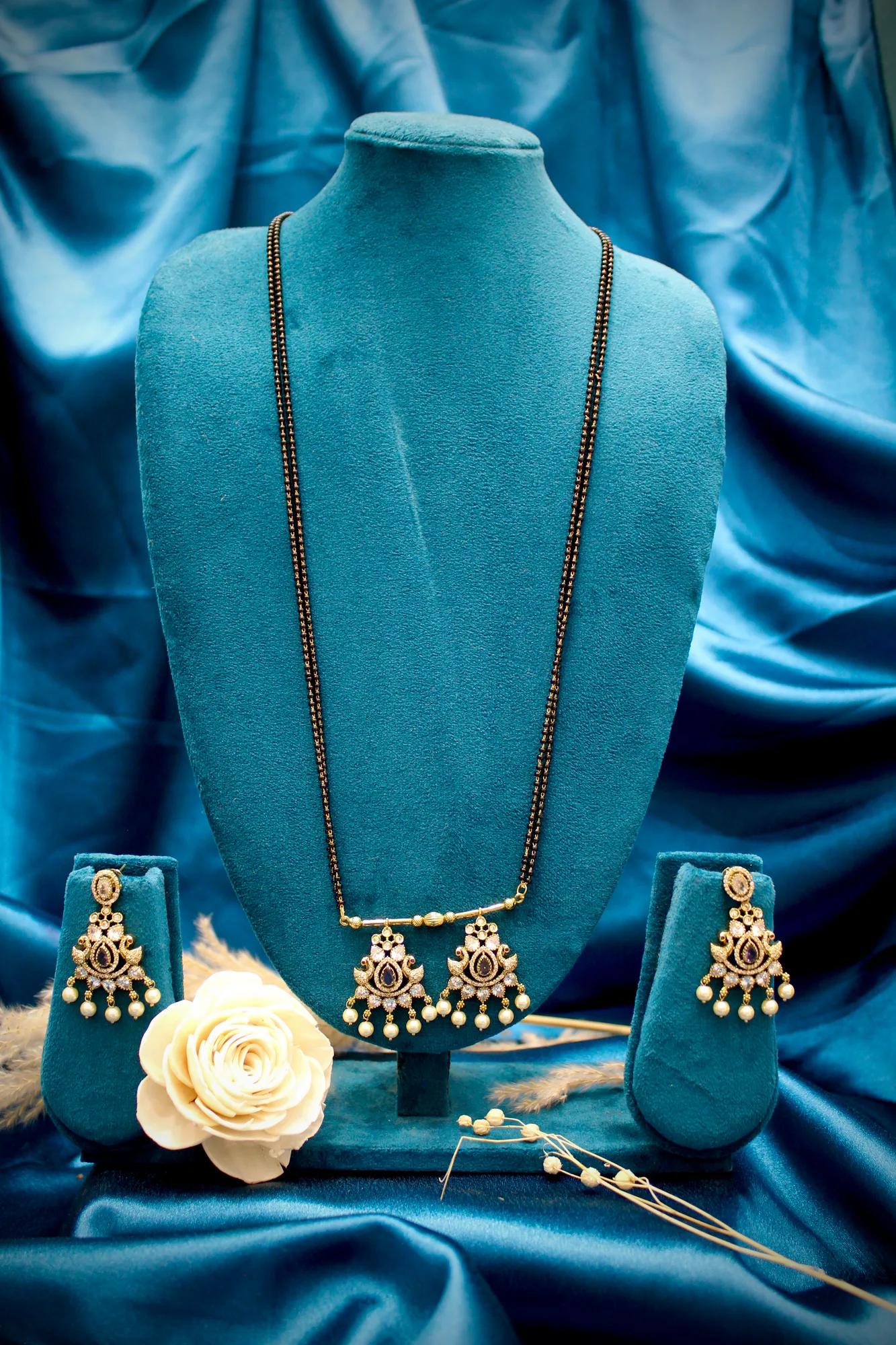 Pearl Drop Victorian Mangalsutra Set