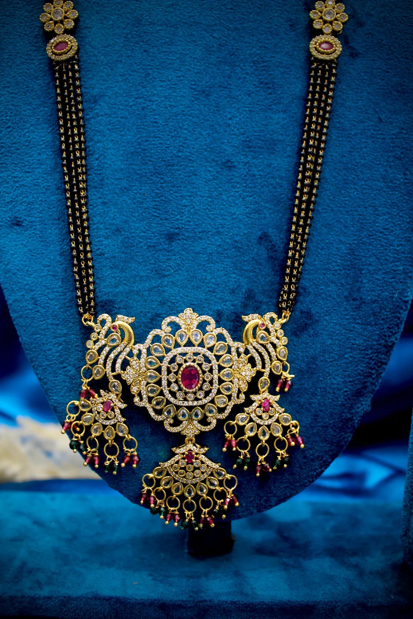 Victorian Floral Mangalsutra Necklace Set