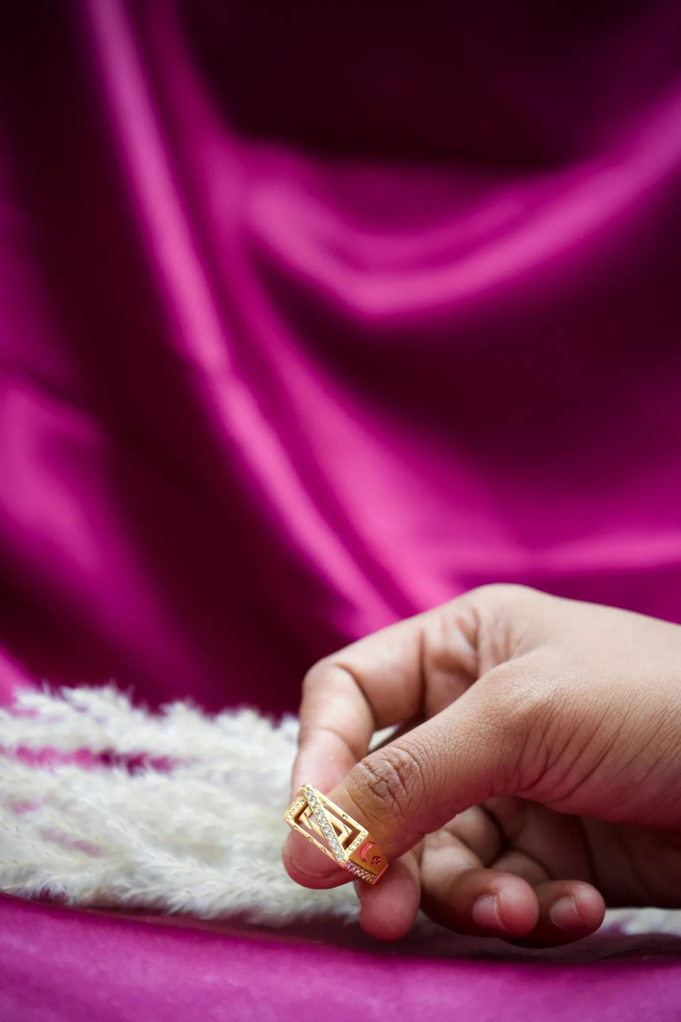 Infinity Cross CZ Gold Ring