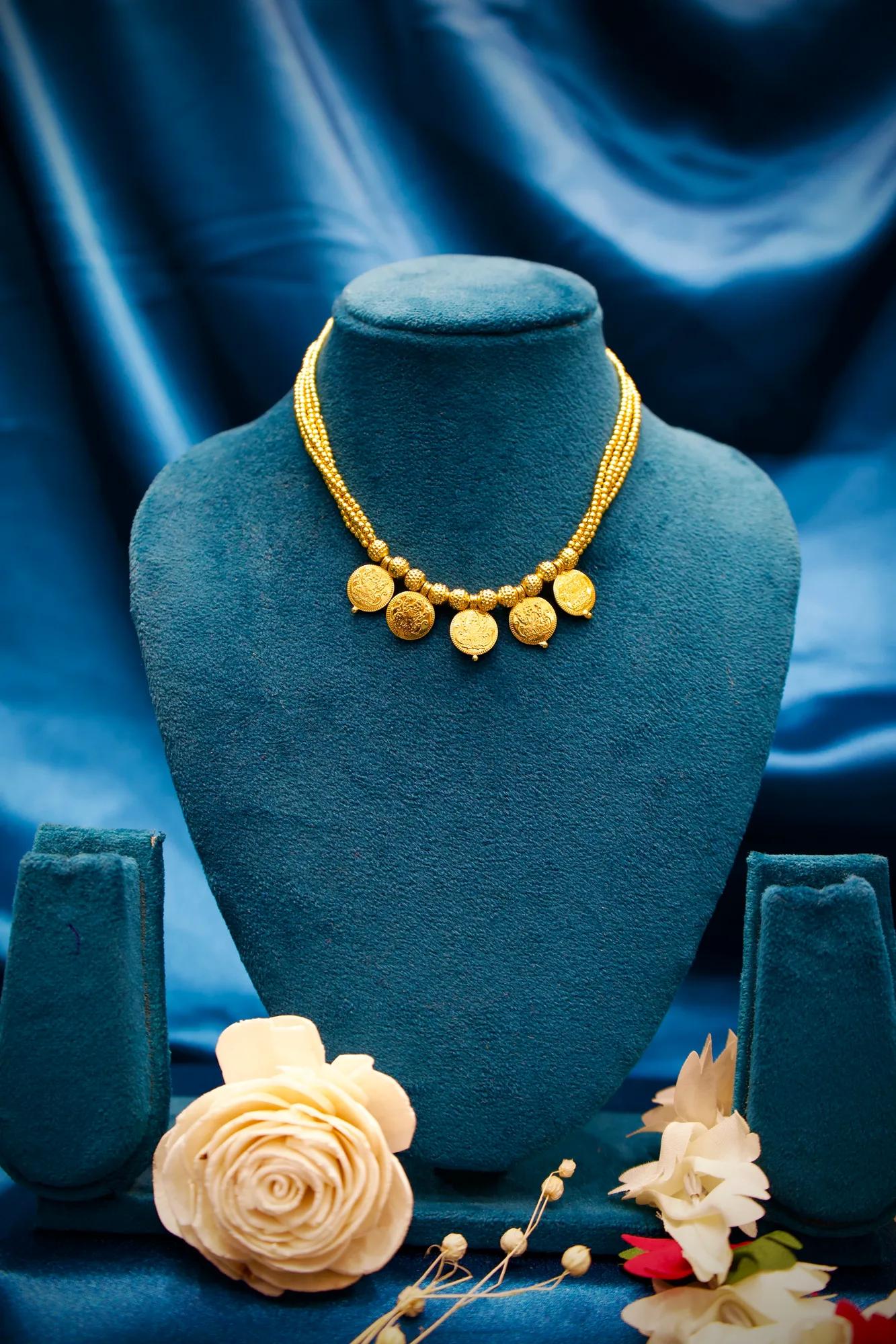 Traditional Coin Charm Multi-Strand Necklace