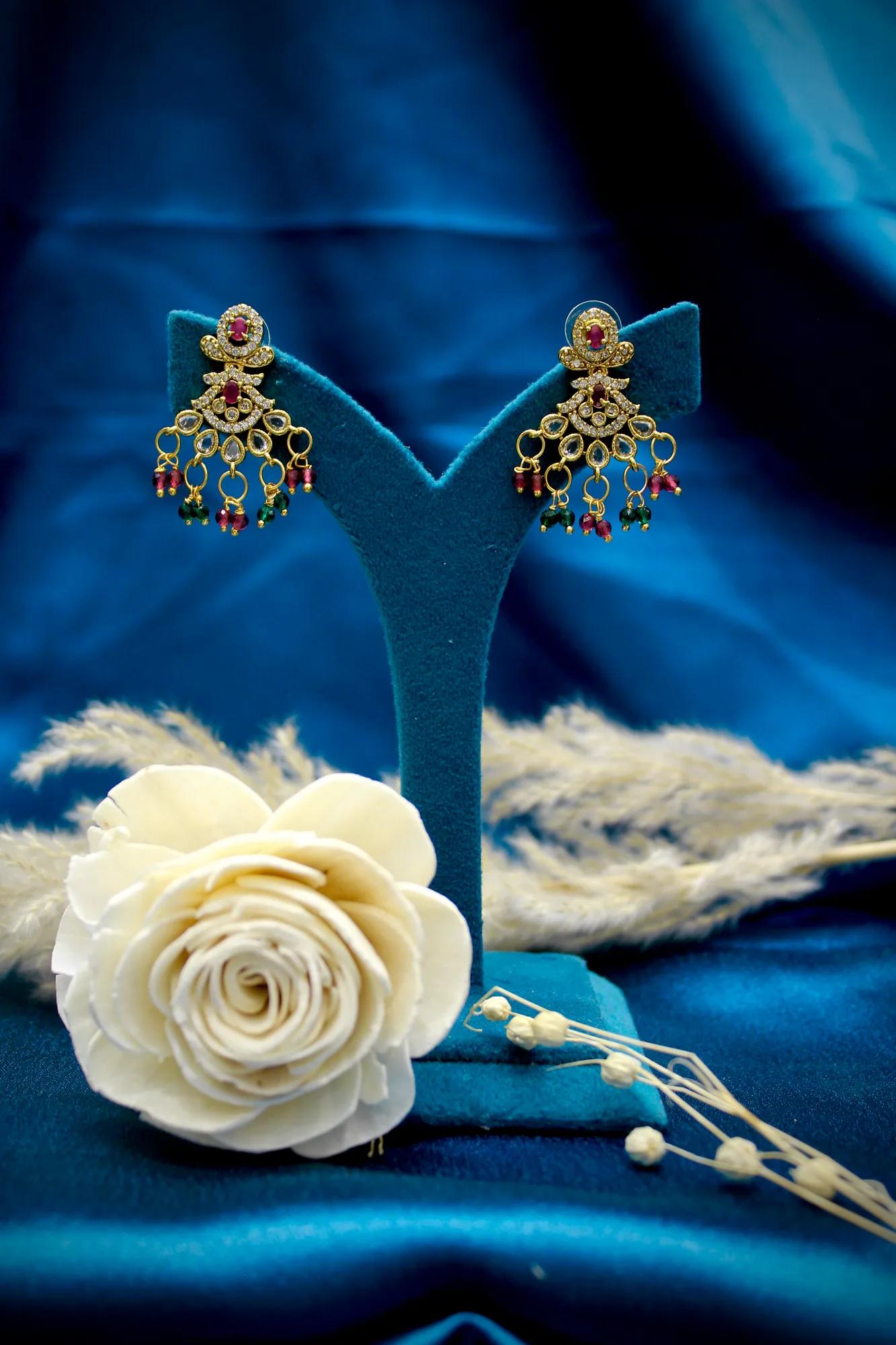 Victorian Floral Mangalsutra Necklace Set