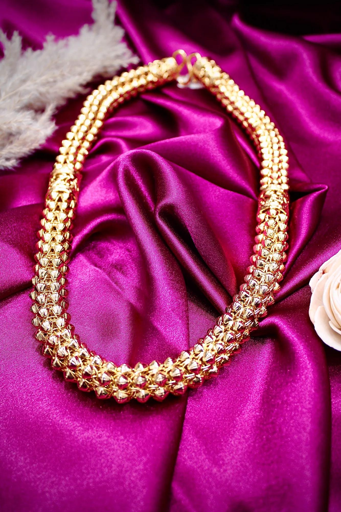 Majestic Diamond-Cut Mesh Men's Gold Chain