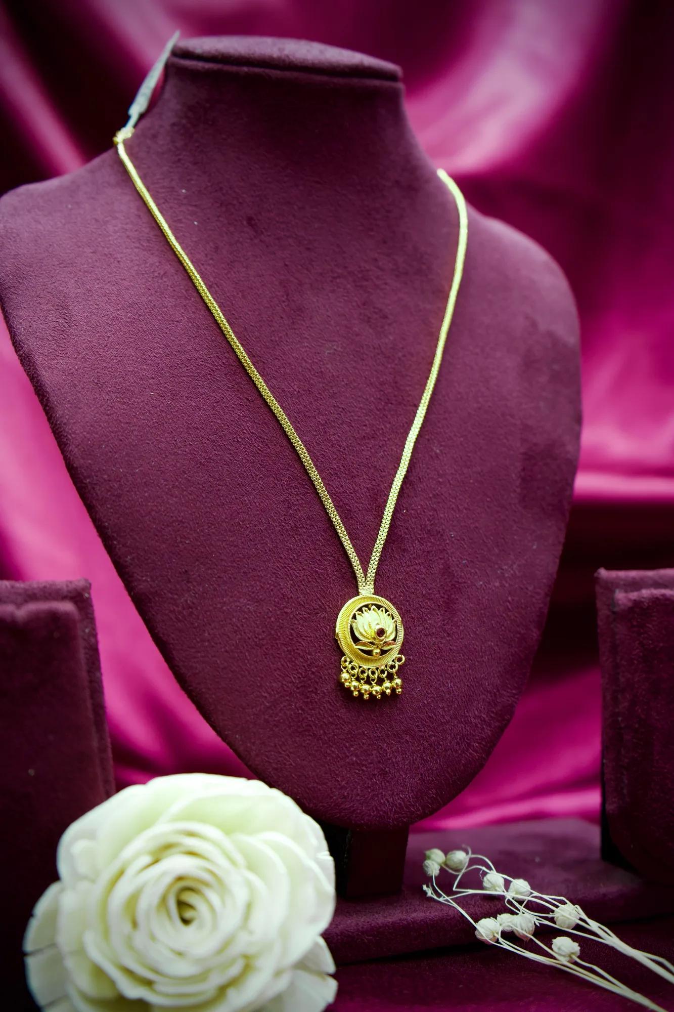 Traditional Lakshmi Coin Pendant Necklace